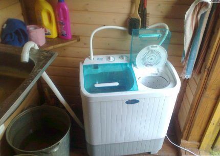 Washing machine in utility room
