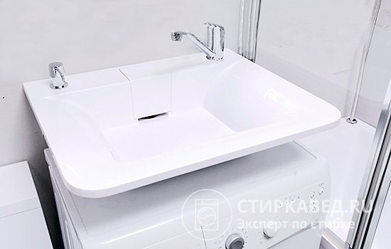 The washing machine and bathroom accessories can be selected in the same style