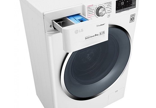 Washing machine with powder compartment