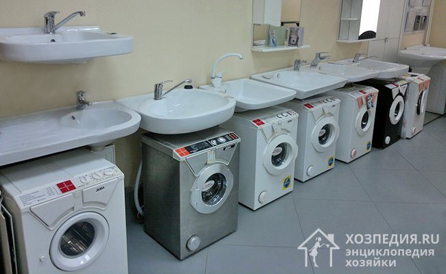 Eurosoba washing machines are perfect for installation under the washbasin