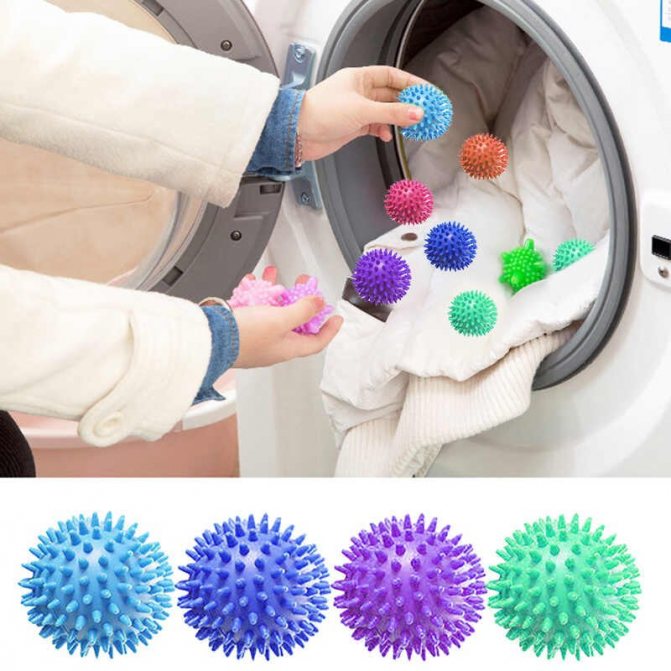 washing with balls