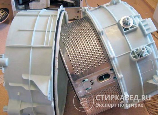 This is what a disassembled washing machine tank looks like