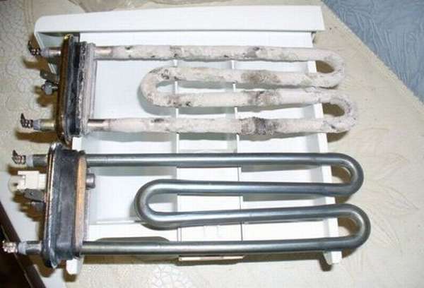 Heating element with scale