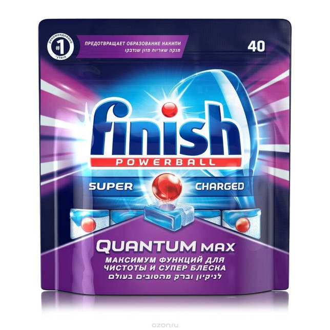 Pack of forty Finish tablets for dishwasher