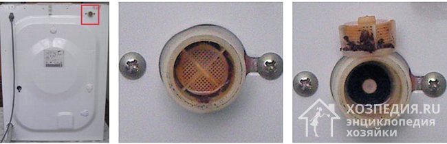 Inlet valve in a washing machine