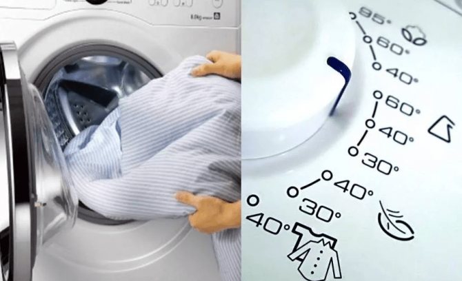 Selecting the correct washing temperature