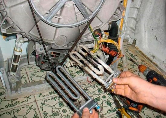 Replacing a faulty heating element in a washing machine