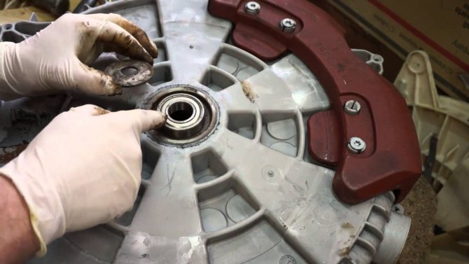 Replacing a bearing in an LG washing machine