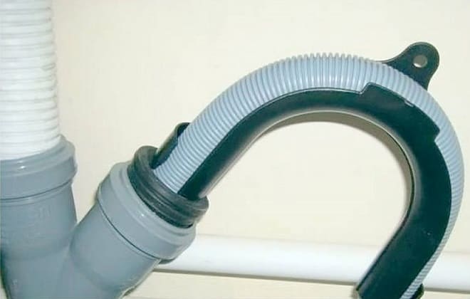Clogged washing machine drain hose