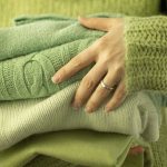 Green wool sweaters