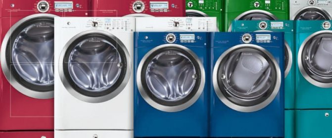 Icons on the washing machine, mode designations and explanation