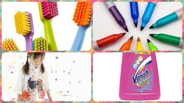 Toothbrush, stain remover, girl in white